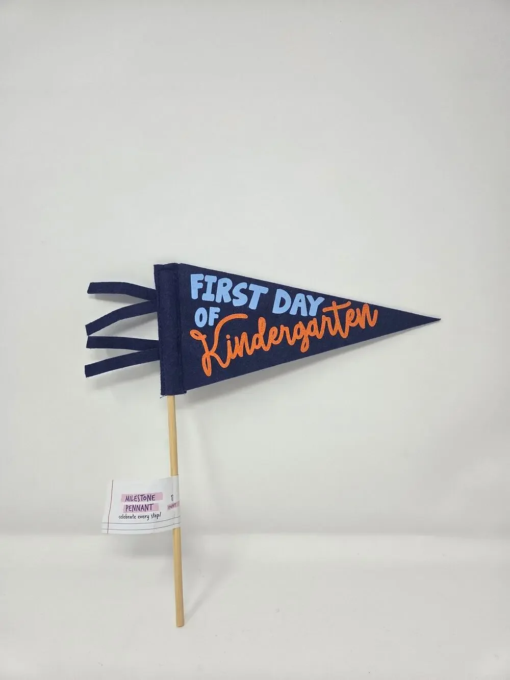 First Day of Kindergarten Milestone Pennant School Felt Flag